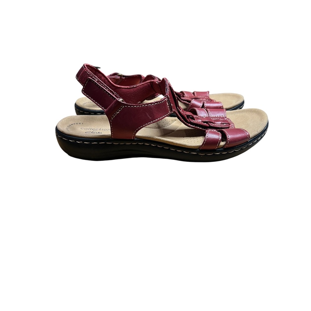 Clarks Women's - Laurieann Kay Sandals - Red - Size 7 - Picture 3 of 7